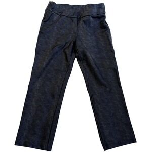 Soft Surroundings Medium Petite Patterned Stretch Leggings Tone on Tone Animal